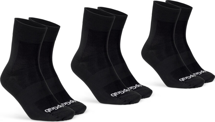 Gripgrab Lightweight SL Summer Socks 3-Pack Black M (41-44), Black
