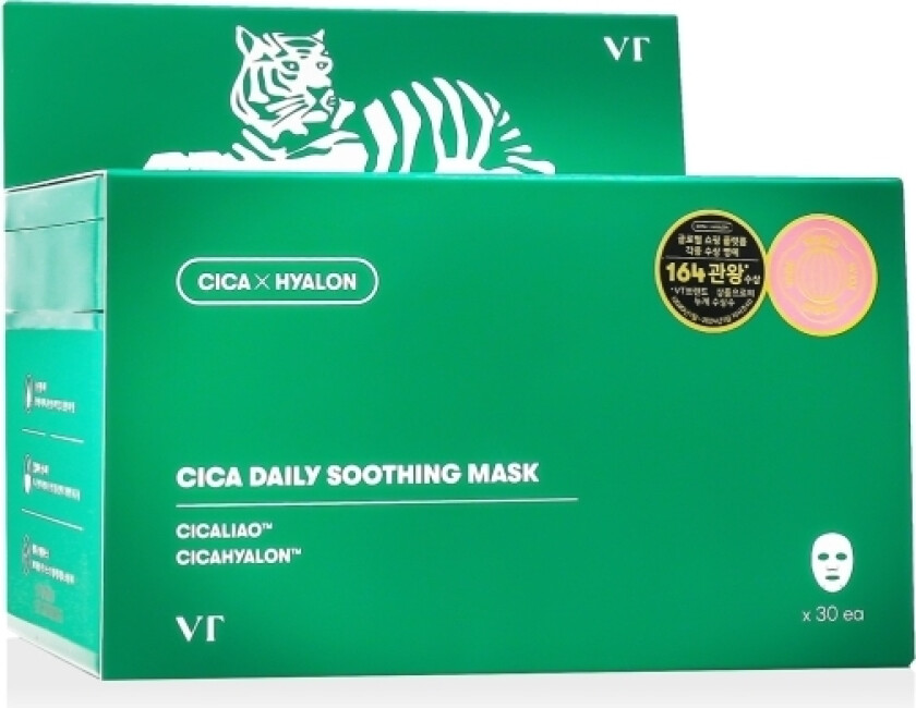 Vt Cosmetics Cica Daily Soothing Mask 30 Pcs