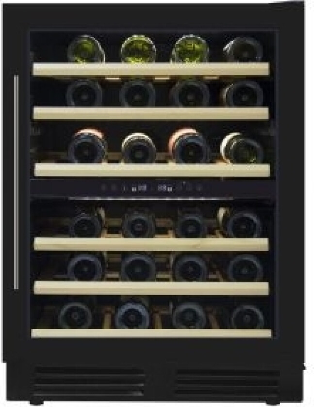 Gz 51Bd, Vin Kjøleskap, Frittstående, 46 Flasker, G, Innebygd Lys, Sort