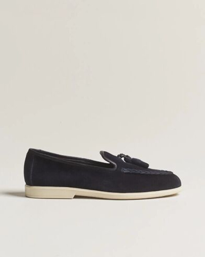 Summer Tassel Loafers Navy Suede