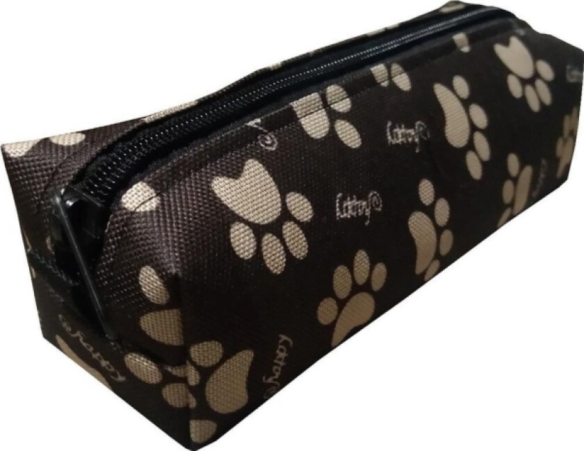Ns04 School Pencil Case Paws Brown
