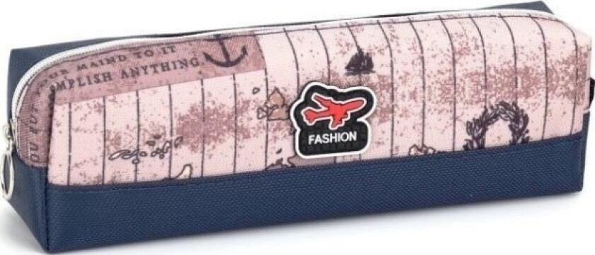Small Tube Pencil Case Airplane Navy Blue