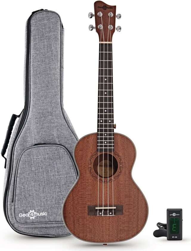 Gear4Music Sapele Tenor Ukulelepakke fra Gear4Music