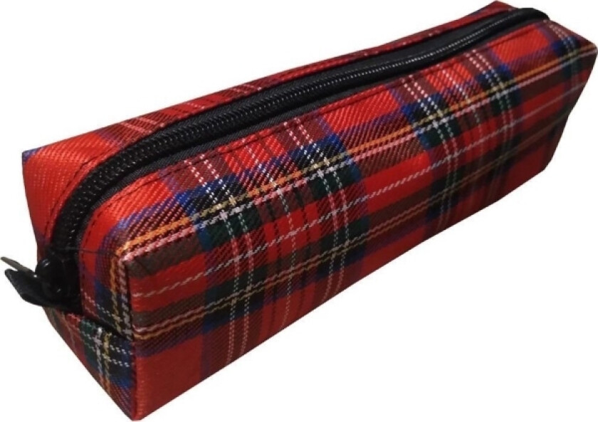 Ns04 School Pencil Case Red Checkered