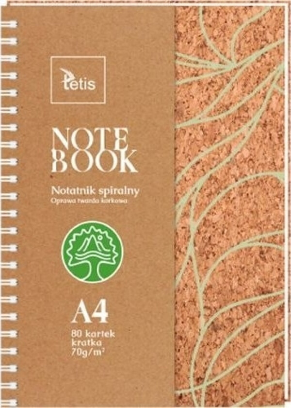 Notatbok A4 80K, Korkbinding 70G/M2