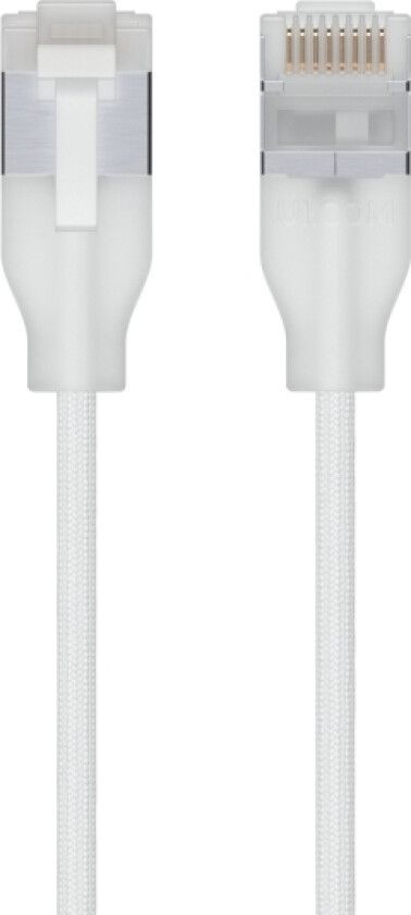 Ubiquiti Uacc-Cable-Patch-El-C6a-2M-W, 2 M, Cat6a, Rj-45, Rj-45, Translucent, Hvit