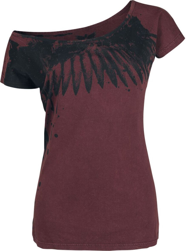 T-skjorte - All In The Mind - S til XXL - Damer - burgunder