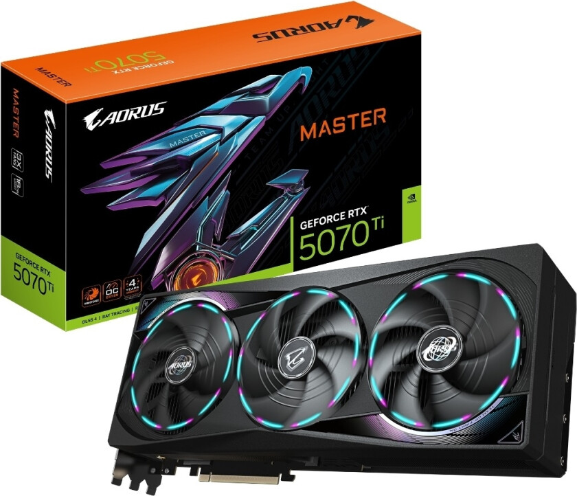 GIGABYTE AORUS GeForce RTX 5070 Ti MASTER 16 GB grafikkort
