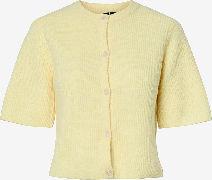 Kardigan pcSilly SS O-neck Knit Cardigan - Gul