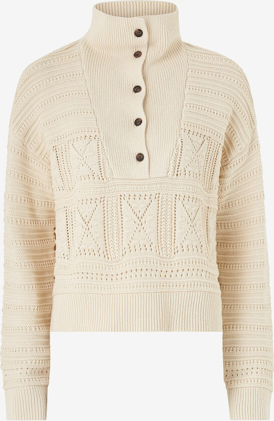 Genser i pointelle-strikk - Hvit