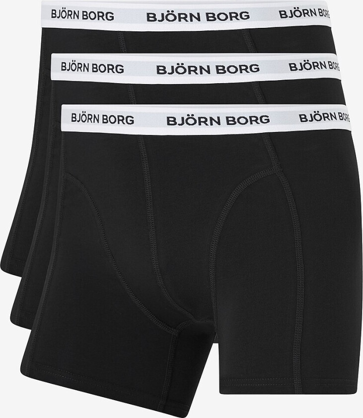 Boksershorts Cotton Stretch 3-pakning - Svart