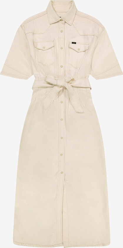 Maxikjole SS Maxi Western Dress - Natur