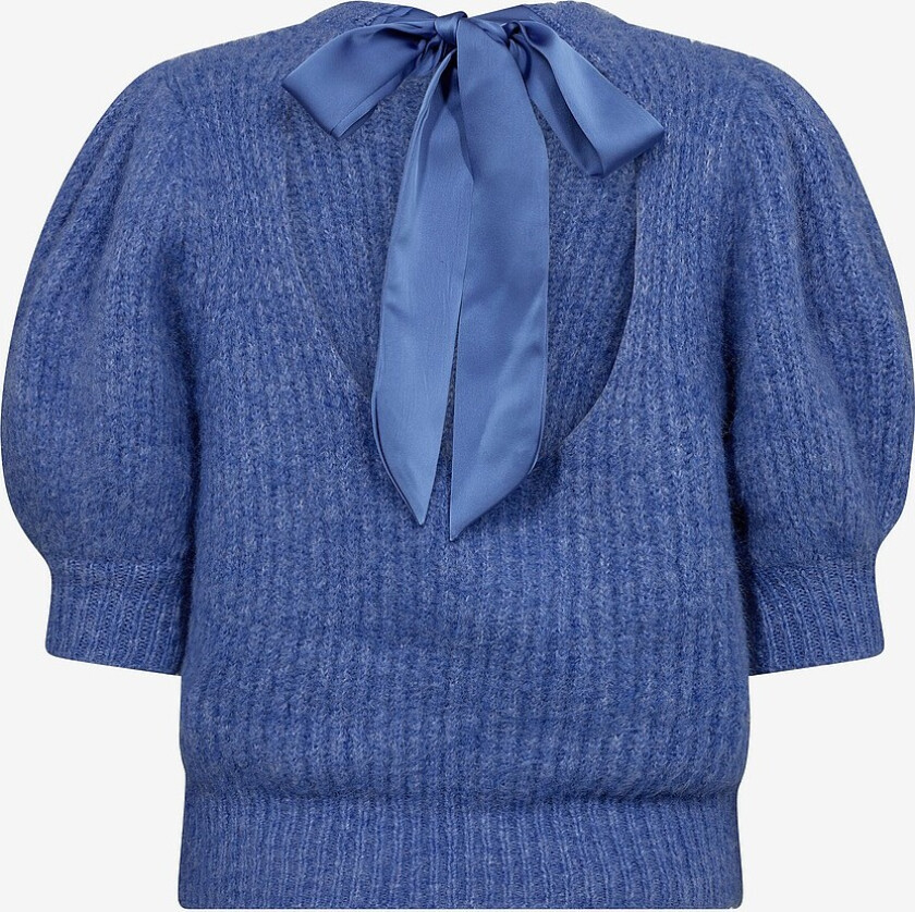 Topp CoralieCC Bow Rib Knit - Blå