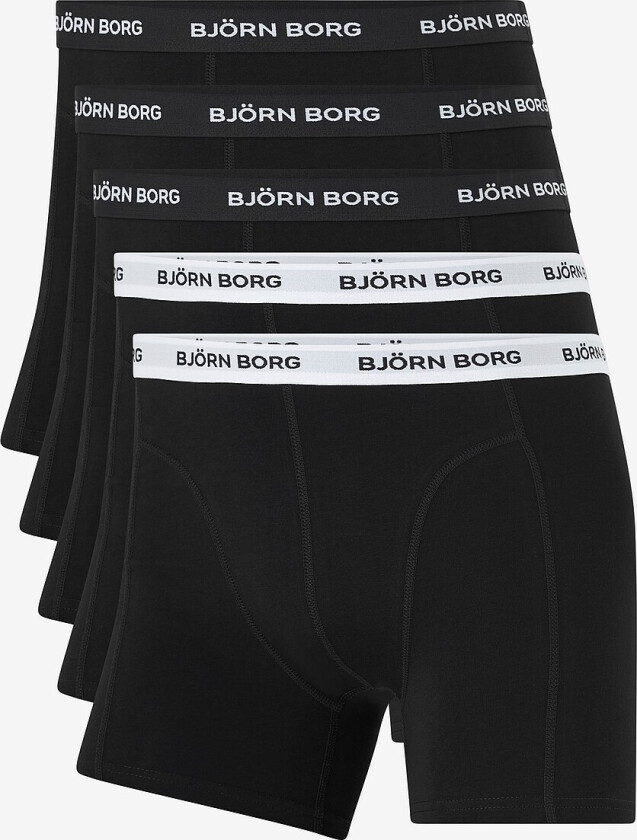 Boksershorts Cotton Stretch 5-pakning - Svart