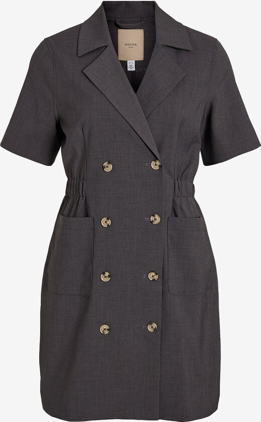 Skjortekjole viSarina 2/4 Short Dress - Grå