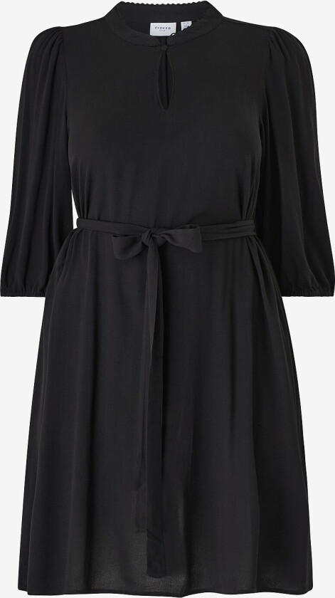 Kjole viMoashly Mandarin Short Dress/cur - Svart