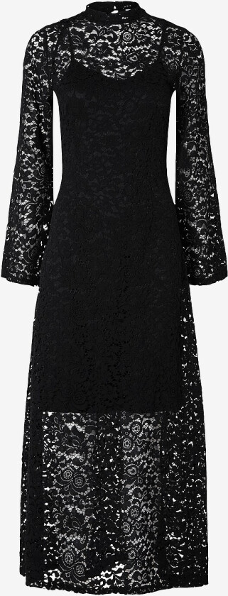 Maxikjole slfColette LS Ankle Lace Dress - Svart