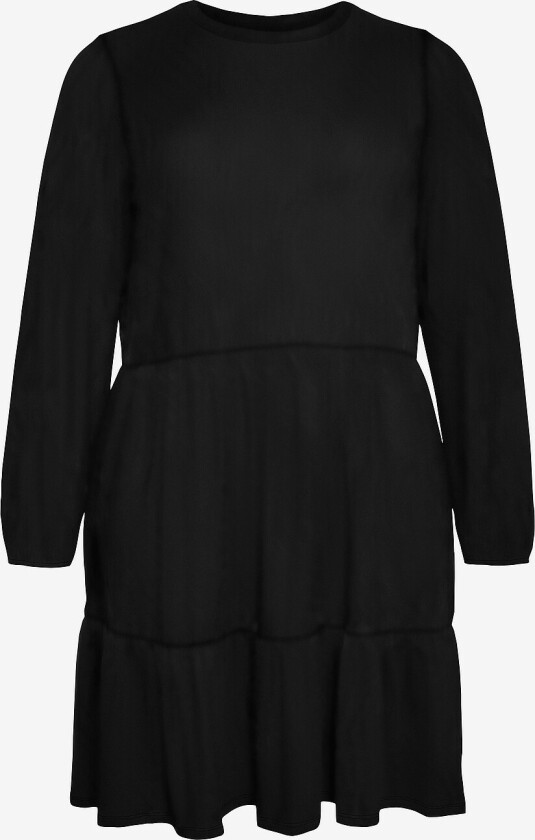 Kjole vmCina LS Short Dress Jrs Cur - Svart