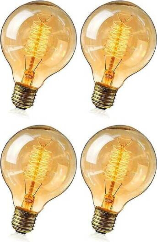 Edison Vintage Lyspære, Retro Lyspære Varm Hvit E27 40w Vintage Antik Lyspære Retro Filament Lampe Amber Glass, Ideell For Nostalgi Lysin