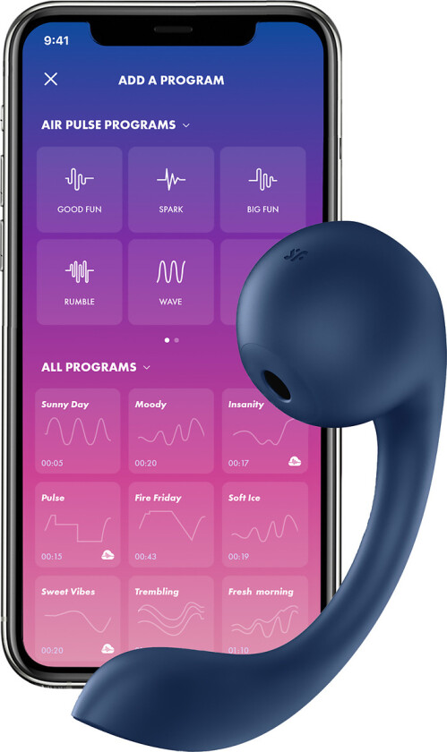 Satisfyer Connect: Pro+ Wave 4, Insertable Air Pulse Vibrator