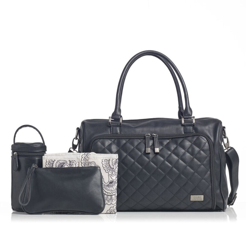 Bilde av Stelleveske Double Zip, Toorak Black Quilted