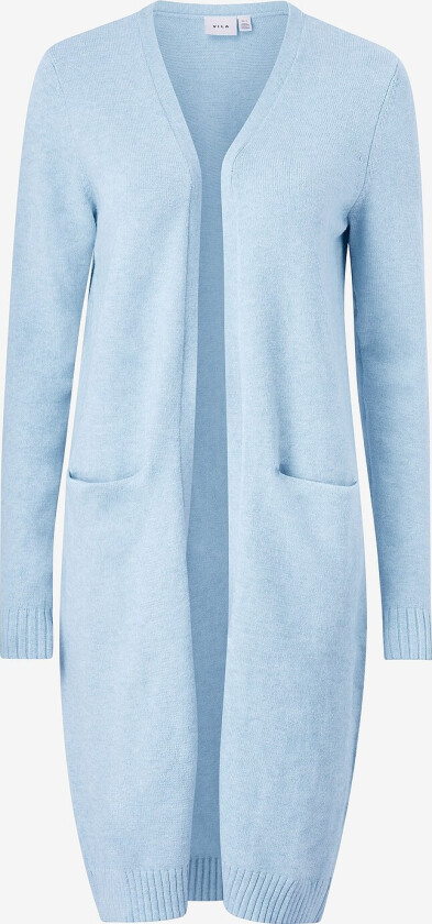 Cardigan viRil L/S Long Knit - Blå