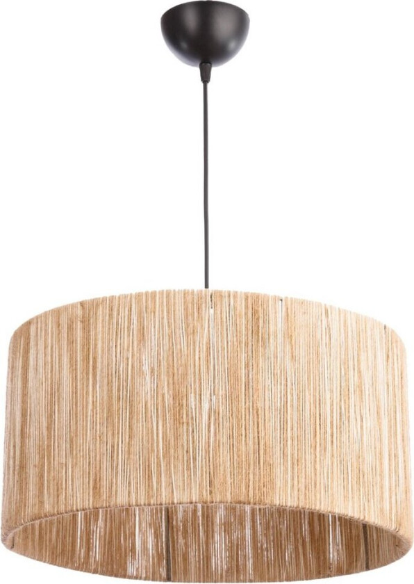 Cane taklampe, m. justerbar høyde - naturlig jute og metall