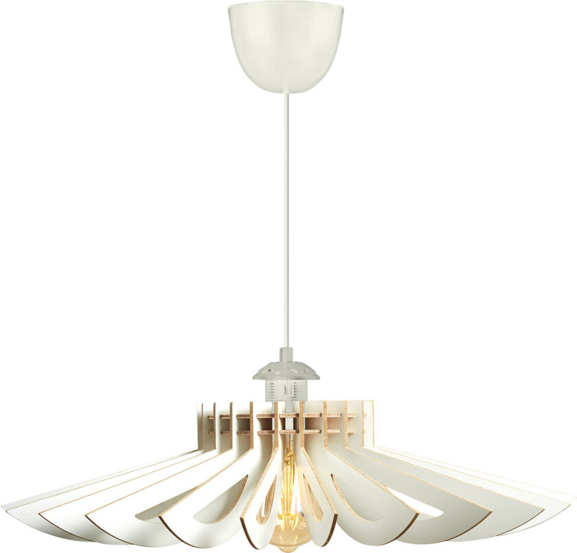 160-T taklampe, m. justerbar høyde - hvit MDF