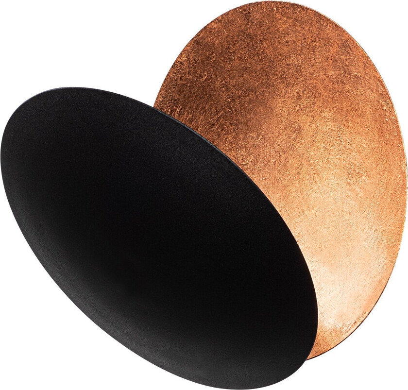 Yosma vegglampe - svart og kobbermetall