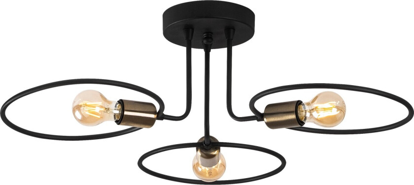 Circle taklampe - svart jern