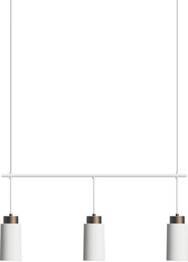 Edge pendel trio Matt hvit-bronse
