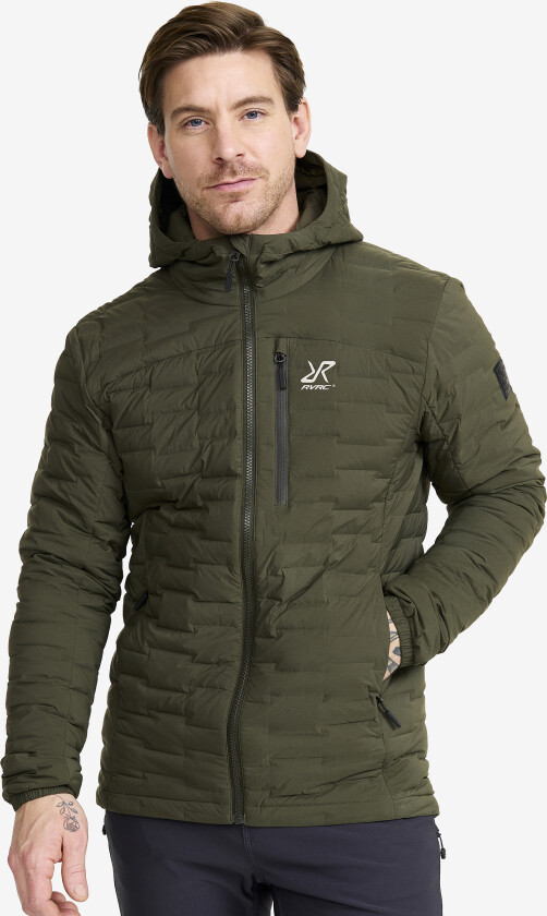 Flex Stretch Down Jacket Herre Forest Night, Størrelse:S - Skalljakke, Turjakke & Vindjakke