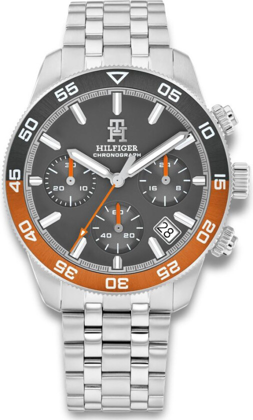 TH85 Chrono 1792186 - Kvarts - Sølv - Herreklokker - Rustfritt stål - ledd m/pin - Mineral
