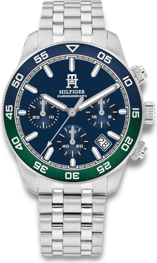 TH85 Chrono 1792185 - Kvarts - Sølv - Herreklokker - Rustfritt stål - ledd m/pin - Mineral
