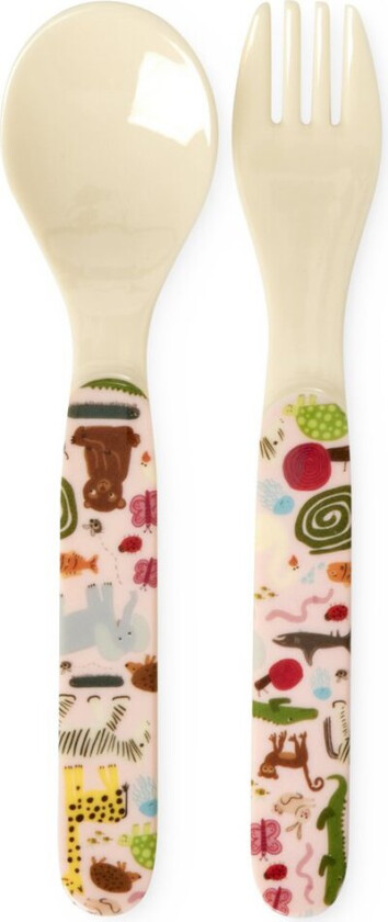 Rice Wildlife barnebestikk 2 deler Pink