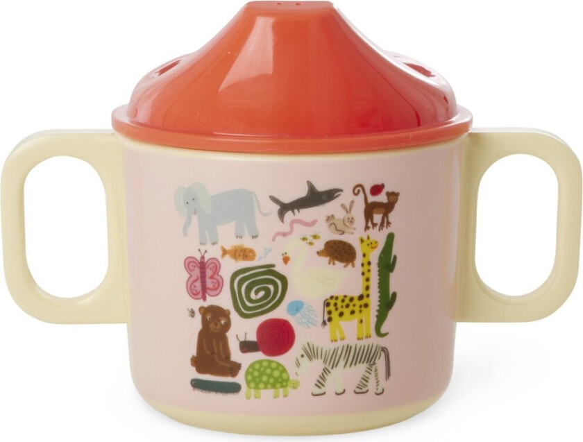 Rice Wildlife barnekopp med to håndtak 25 cl Rosa