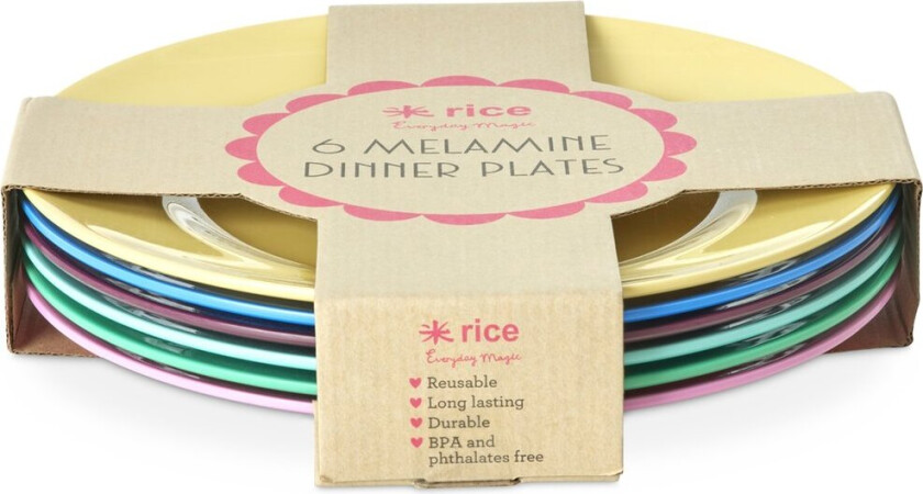Rice melamintallerken Ø26 cm 6-pk Show youre true colors