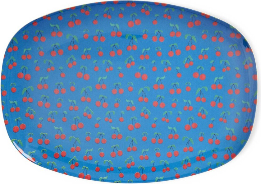 Rice melamintallerken 22x30 cm Kirsebær