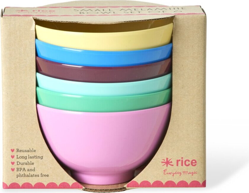 Rice melaminskål small 30 cl 6-pk Show youre true colors