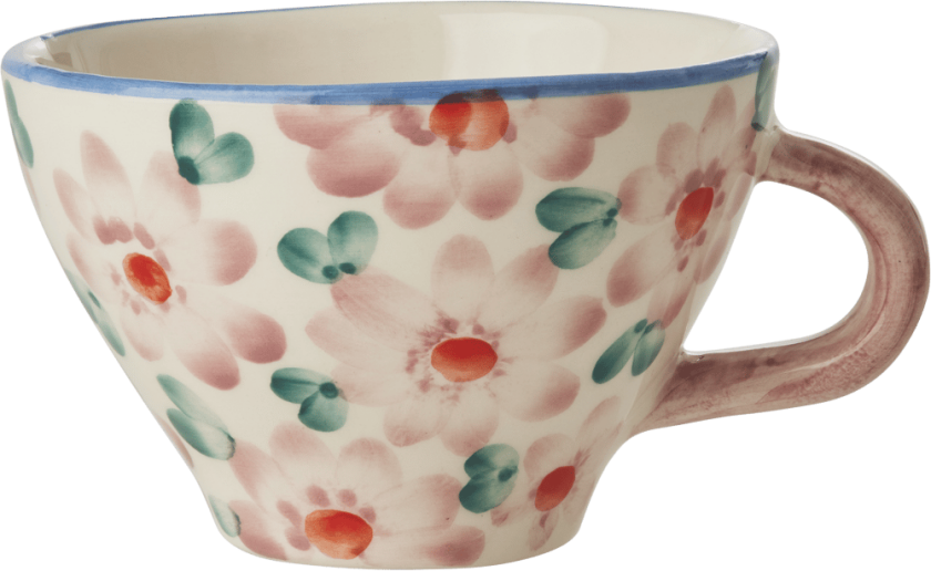 Rice keramisk tekopp Pink
