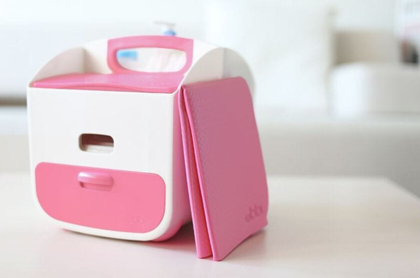 Stellestasjon til Stellebord, inkl stellematte, Rosa