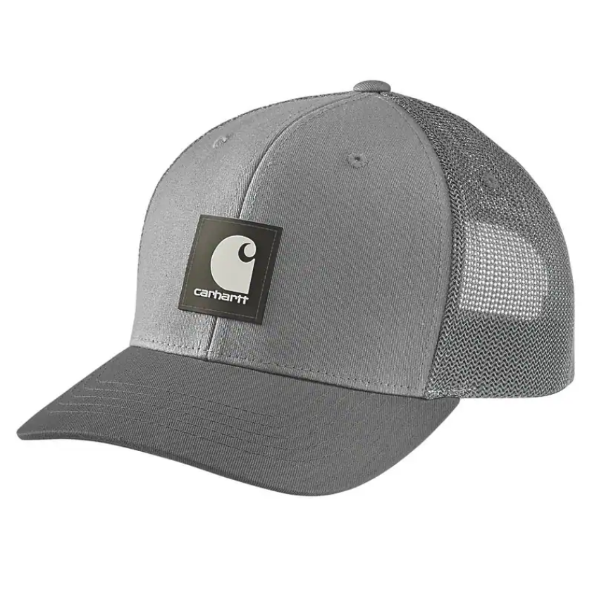 Twill Mesh-Back Logo Patch Cap Asphalt