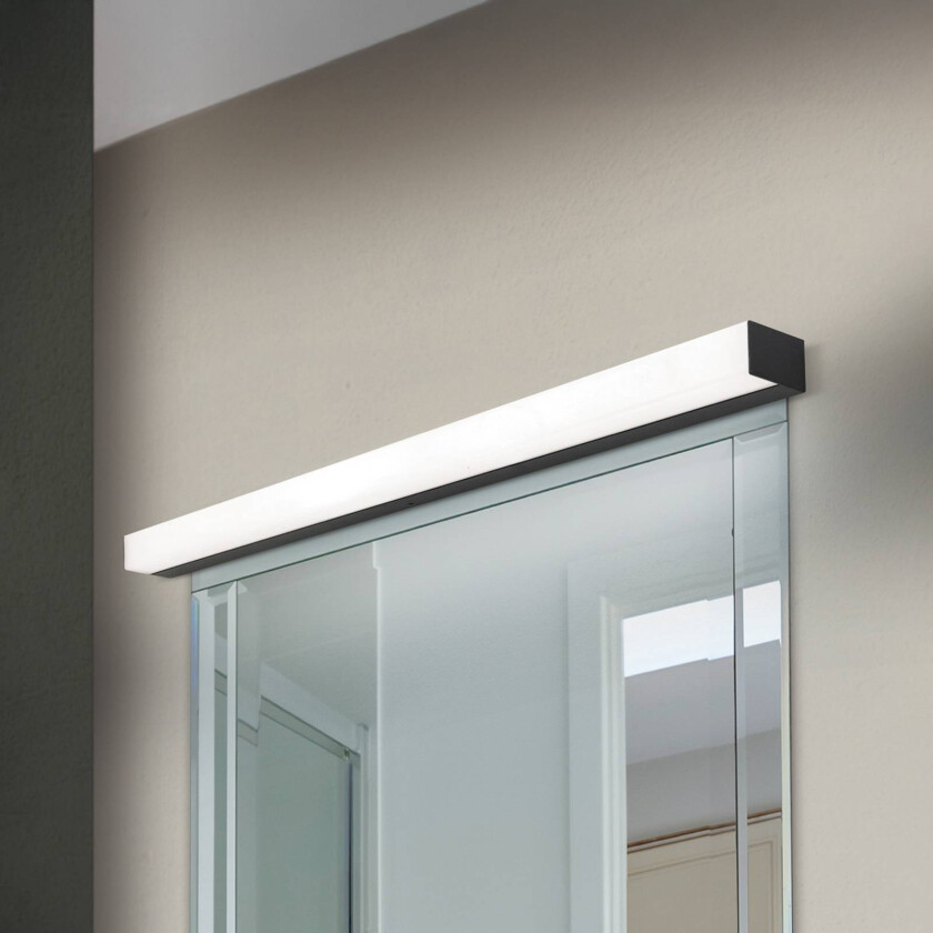 Horizon LED-speillampe, bredde 90 cm, svart, IP44