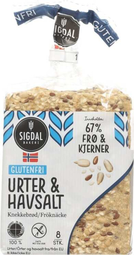 Knekkebrød Urter&Havsalt Gl.Fri 190g