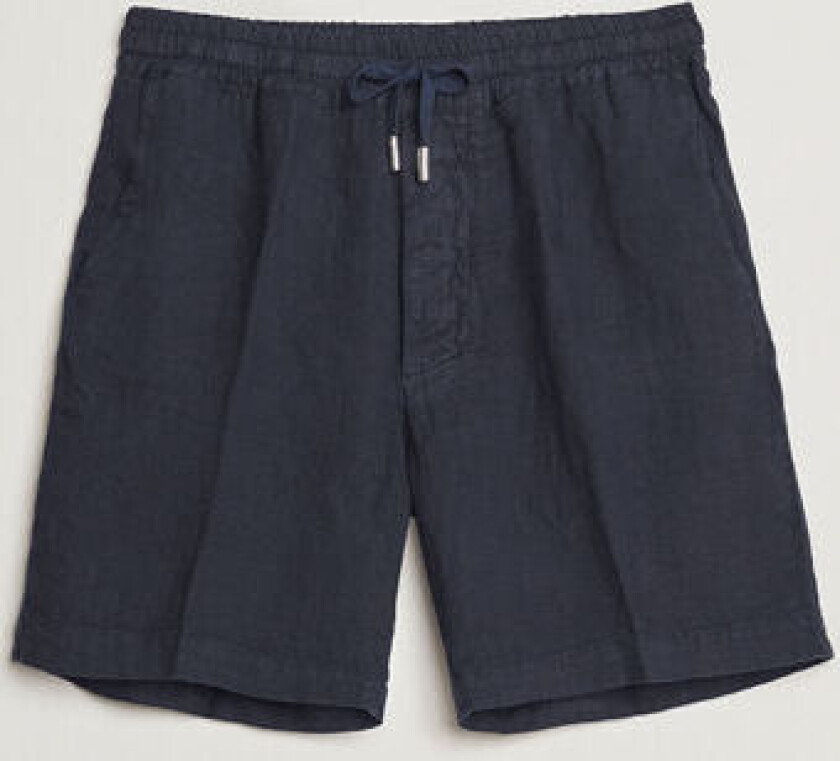 Linen Drawstring Shorts Navy