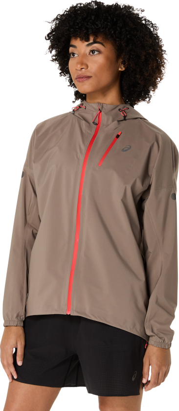 Wms Fujitrail Elite Waterproof Jacket Taupe Grey L