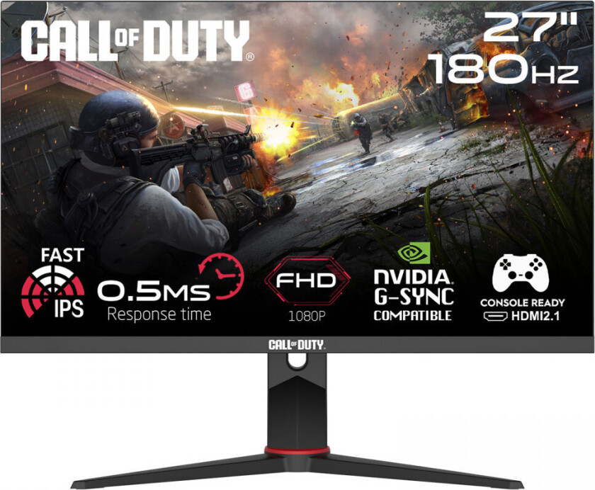 Call Of Duty 27” Fhd, 180hz, Fast Ips, 0.5ms, Hdr Gamingskjerm