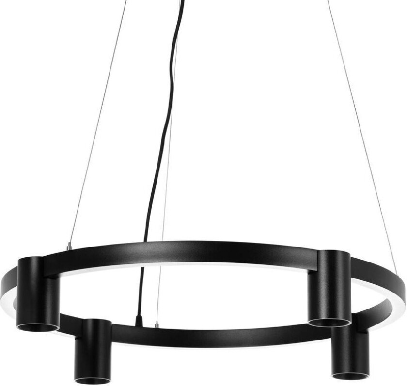 Brinja hengelampe svart 4 lyskilder rund