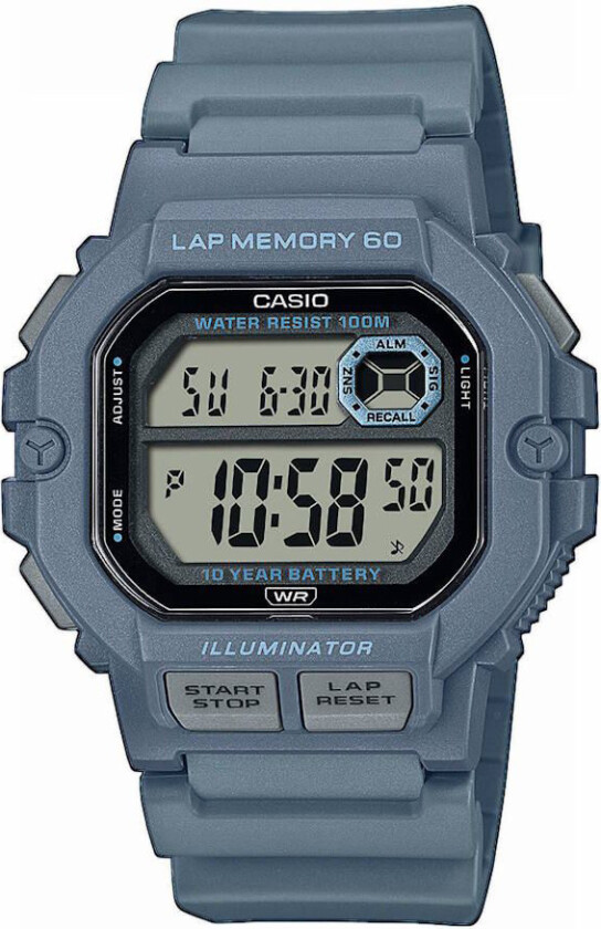 Timeless WS-1400H-2AVEF - Digital - Blå - Herreklokker - Resin - Akryl