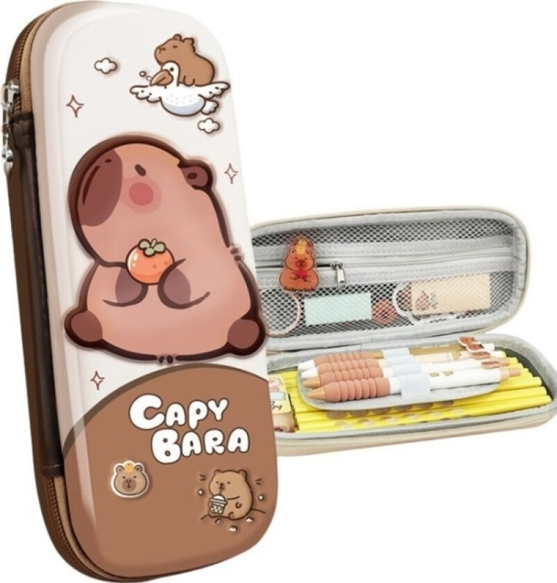 Bilde av Avstivet Skolepenal Med Brun Kapybara